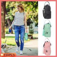 FZIPUA สีทึบทึบ กระเป๋าสลิงใส่ขวดน้ำ สายปรับได้ อ๊อกซ์ฟอร์ด กระเป๋าใส่ขวดน้ำ การออกแบบใหม่ กันน้ำกันน้ำได้ กระเป๋าใส่ขวดน้ำแบบสะพายข้าง ผู้หญิงผู้หญิงผู้หญิง