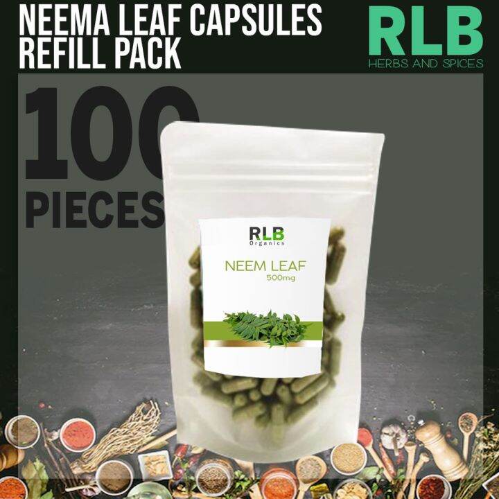 Organic Pure Neem Leaf Capsules Refill Pack (100, 60, 30 Capsules
