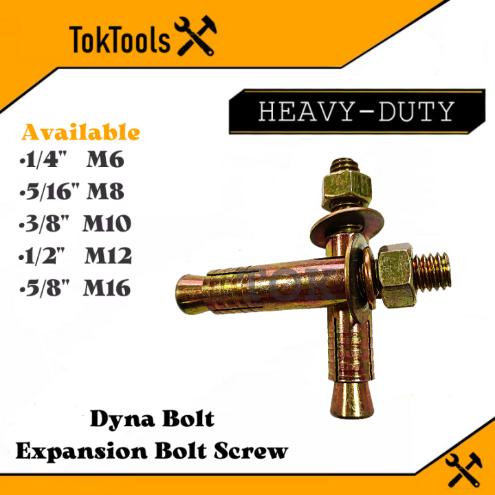 Dyna Bolt / Anchor Bolt / Expansion Bolt Screw 1/4" ,5/16" ,3/8" ,1/2