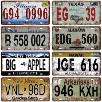 2023 Fashion USA Metal Sign Tin Sign License Plate Decor Plaque Metal Vintage Man Cave Bar Pub Club Decoration License Plate Collection