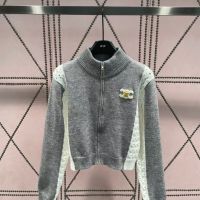 Early Autumn New High Neck Zipper Cardigan Sweater 3D