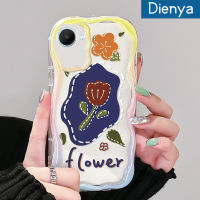 Dienya เคสสำหรับ Realme C30 C30s C33,C35 C55 Narzo 50i Narzo Prime Narzo 50A N55 Prime สวยงามมีลวดลายดอกกุหลาบสีสันสดใสขอบเนื้อครีมเคสป้องกันซิลิโคนแบบใส