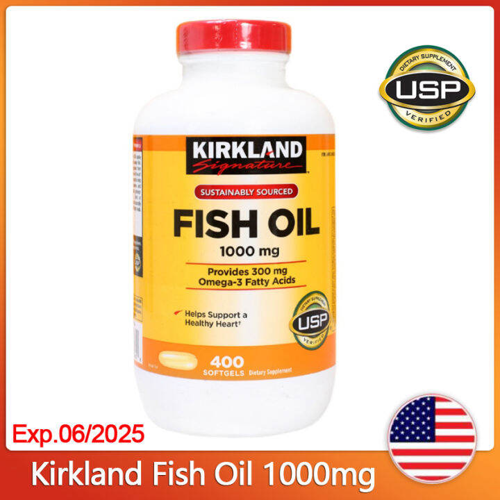Kirkland Fish Oil 400 เม็ด เคิร์กแลนด์น้ำมันปลา 400 เม็ด Lazada.co.th