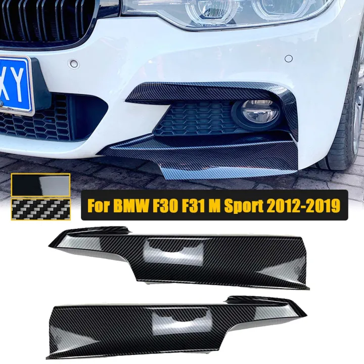 F30 F31 M Sport Front Bumper Splitter Canards Fog Light Cover Air Vent