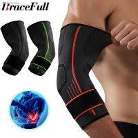 ▦✌☞ 1Pc Elbow Support with Strap Compression Sleeve Women Men Running Workout Basketball Tennis Weightlifting Pain Relief Tendonitis