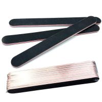 10pcs Nailfile Professional Nail Buffer Black Sandpaper Strong Straight Lime Angle Double Sided Nail File Buffing Sanding Files