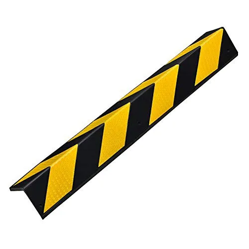 Heavy Duty Rubber Corner Guard, Garage Corner Protector, Reflectorized Corner Guard Parking