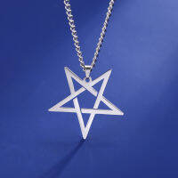 Dawapara Inverted Pentacle สร้อยคอ Gothic Pentagram จี้ลึกลับ Amulet คาถาสแตนเลส เครื่องประดับ