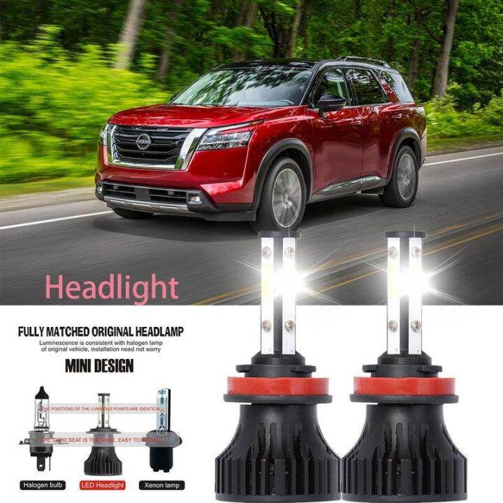 หลอดไฟหน้ารถยนต์-led-lai-40w-6000k-สีขาว-สําหรับ-nissan-pathfinder-r51-2005-2023-2pcs