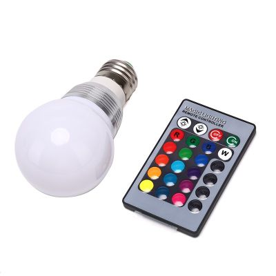 【☸2023 New☸】 yanjina85828158 Rgb Colour E27เปลี่ยนสี Rgb ไฟโคมไฟ Led หลอดไฟ Led หลอดไฟกีฬา Ir การควบคุมระยะไกลห้องนั่งเล่นในบ้านตกแต่งงานปาร์ตี้