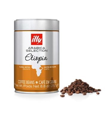 illy Arabica Selections Ethiopia Whole Bean Coffee, 100% Arabica Bean Single Origin Coffee illy เมล็ดกาแฟอาราบิก้าแท้ 100% จากเอทิโอเปีย