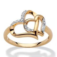 แหวนกลวงรูปหัวใจคู่แหวนขอแต่งงานรูปหัวใจของขวัญวันวาเลนไทน์เครื่องประดับทันสมัยสำหรับคู่รัก