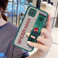 UCUC เคสโทรศัพท์เคสสำหรับ Samsung Galaxy A12การ์ตูนMarvel Spider-Man (สายรัดข้อมือ) กันกระแทกFrostedฝาหลังเลนส์โทรศัพท์กรณีSamsungA12