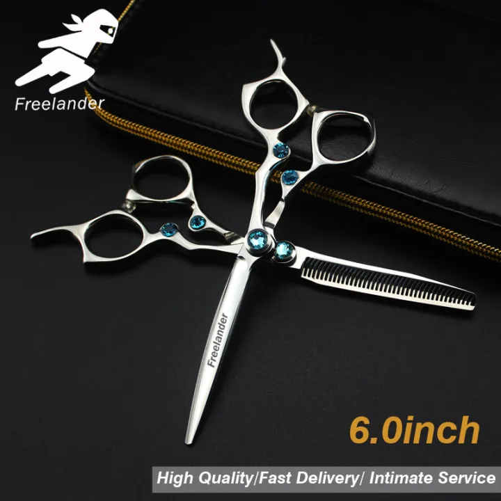 6.0 inch imported diamond tail handle hairdresser flat shear thinning