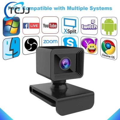 ZZOOI Fixed Focus Usb Web Cam Camera 30 Degrees Adjustable 1080p Hd Pc Webcam Noise Canceling Microphone Practical High-accurate