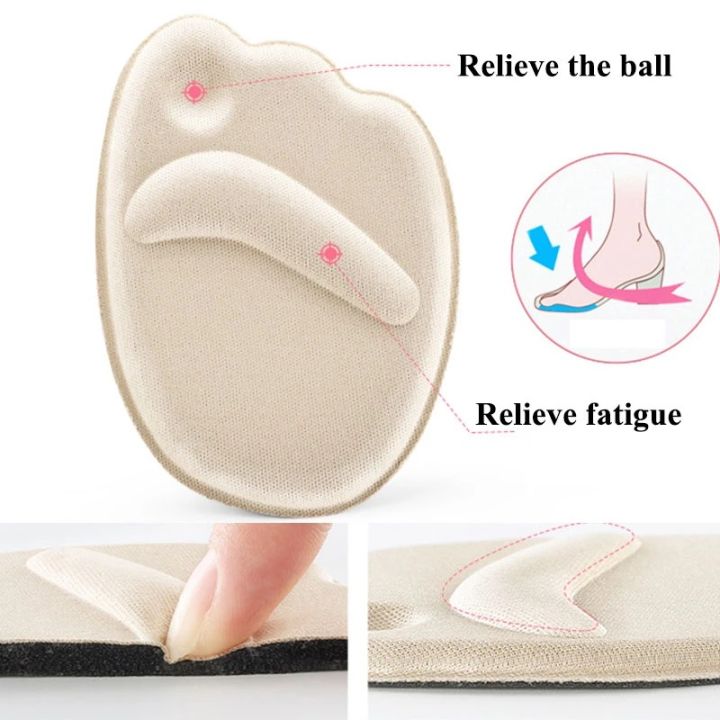 1คู่เท้า-insoles-สำหรับรองเท้าป้องกันการลื่นไถลแผ่นเท้าด้านหน้าสวมทนรองเท้าแทรกเบาะ