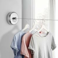 Portable 304 Stainless Steel Retractable Clotheslines Clothes Drying Rack Rope Storage Clothes Dryer Organiser Laundry Hanger Coil Springs