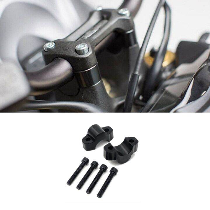 Motorcycle Handlebar Risers Clamp Mounting Mount Riser Black Handlebar