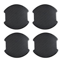 4Pcs Car Door Handle Stickers TPU Carbon Fiber Like Car Door Handle Cup Protective Sticker Universal Auto Door Paint Guard