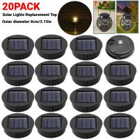 1-20Pcs Solar Lights Replacement Top Solar Lantern Parts LED Solar Panel Lantern Lid Lights For Outdoor Garden Pathway Yard Deco