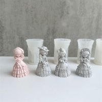 Photography Props Resin Molds Home Decor Figurines Silicone Princess Doll Candle Mold