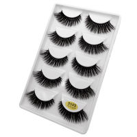 51020Boxes wholesale natural long false eyelashes messy 3d mink lashes make up hand made soft fluffy fake lash extension G808