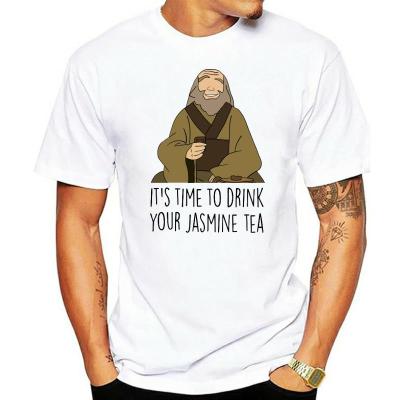 Uncle Iroh T Shirt Its Time To Drink Jasmine Tea Funny Tshirt Hot Sale Tees 100% Cotton Gildan
