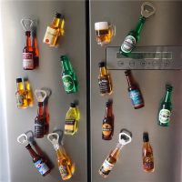 □ Beer bottle opener refrigerator wine bottle wine bottle opener bottle opener magnetic label decoration refrigerator magnets