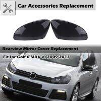 Penutup Spion Samping Topi Cermin Sayap Cocok Untuk VW Golf 6ซีซีอีโอเอส Passat Jetta Scirocco Gloss Suku Cadang Mobil Hitam