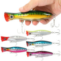 Ready Stock 13cm/43g Popper Fishing Lure 3d Eye Artificial Hard Bait Floating Crankbait Swimbait Suitable For Sea Fishing