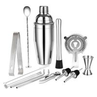 14Pcs Cocktail Shaker Set Bartender Kit -Stainless Steel Bar Tools for DIY Bartending Cocktails Accessories