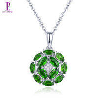 Lohaspie เครื่องประดับจริง1.5กะรัตจี้เงิน925 Original Chrome Diopside จี้ Marquise ตัดอัญมณี Birthstone จี้สำหรับเครื่องประดับสตรี