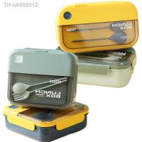 ▽✳ Portable Bento Lunch Box With Compartments Leakproof Microwave Safe Lunch Container With Reusable Cutlery