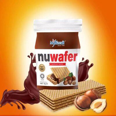 130g MyBizcuit nuwafer Hazelnut Wafer นูเวเฟอร์ เวเฟอร์สอดใส้ช็อคโกแลตเฮเซลนัท