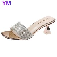 Hot Summer New Womans Summer Sandals Open Toe Outdoor Sandals Rhinestones Fashion y Solid Color Plus Size 35-42 Gladiator