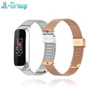 Kssme✟ สายนาฬิกาข้อมือ Fitbit Luxe สำหรับ Fitbit Luxe Band สร้อยข้อมือโลหะสแตนเลสสายเหล็กสำหรับ Luxe นาฬิกาข้อมืออุปกรณ์เสริมสมาร์ท