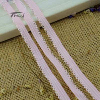 ┇✾ 224 Pink Color Scallop Elastic Bands 8yards/lot Stretch Elastic Lace Edge Trim Sewing Baby Woman Man Underwear Pants Fabric