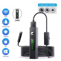 New F150 1200P WiFi Endoscope Camera Waterproof Inspection Snake Mini Camera 8MM 8LEDs USB Borescope For Car For Iphone Xiaomi