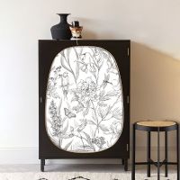 Black and white sketch wind stickers self-adhesive wall stickers wallpaper waterproof thickened furniture cabinet renovation stickers bedroom wall wallpaper