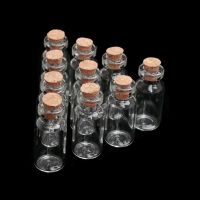 1/3ml Glass Wishing Bottle Corks Pendant Necklace Empty Fancy Mini Small 1/3ml