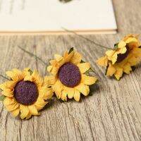 100pcs Homemade Sunflower Simulation Paper Sunflower for DIY Wedding Party Home Decorations SP99