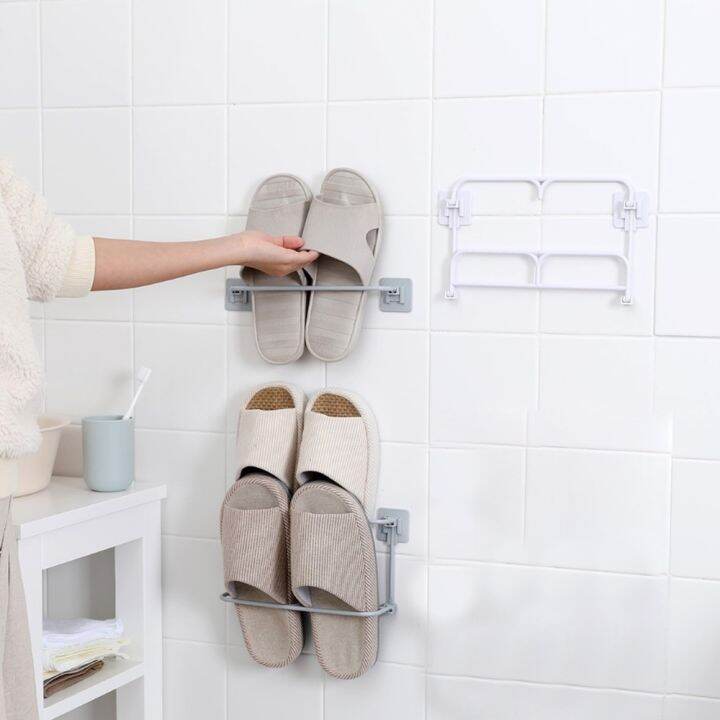 cc-shoes-hanger-slippers-drain-storage-rack-shelf-shoe-hanging-holder-organizer-wall-mounted