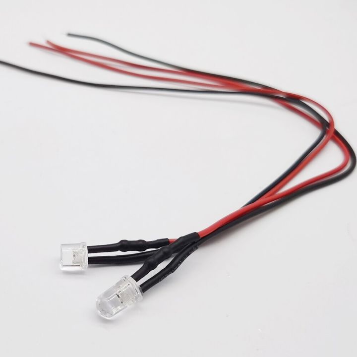 10-100pcs-3mm-5mm-red-green-blue-rgb-white-uv-dc12v-flat-top-round-pre-wired-water-clear-led-with-plastic-holderelectrical-circuitry-parts
