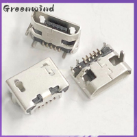 Greenwindn ขั้วต่อปลั๊กชนิดบัดกรี0.8มม.,ขั้วต่อแบบ5Pin ชนิด B ตัวเมียไมโคร USB สายเชื่อมต่อสัญญาณจำนวน100ชิ้น