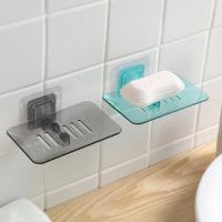 Punch-free Bathroom Soap Stand Creative Sucker Water-free Storage Box Soap Holder Container Wall-mounted Soap Box In Bathroom Soap Dishes