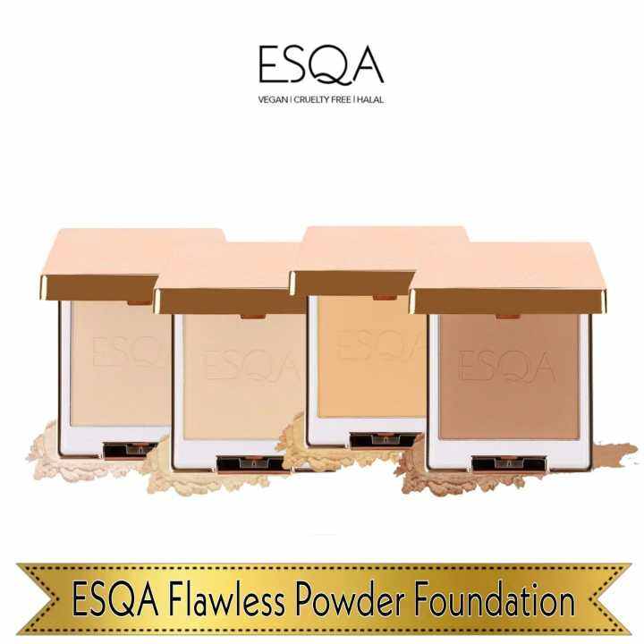 ESQA Flawless Powder Foundation & Micro Setting Powder Bedak
