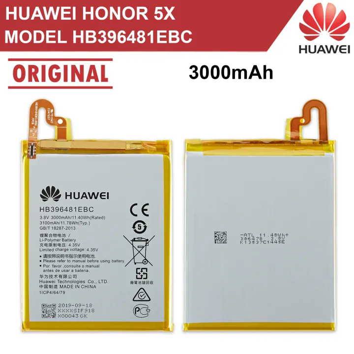 Huawei Honor 5x Battery Original Model Hb396481ebc 3000mah Long