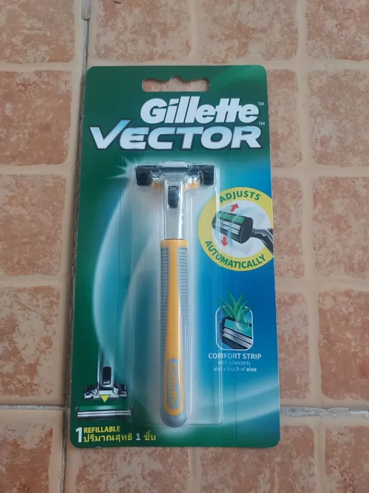 Gillette Vector ยิลเลตต์ เวคเตอร์ ด้ามมีดโกนพร้อมใบมีด & ใบมีดโกนแพค 2 ...