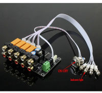 ACDC 4 Input 1 output audio input signal selector relay board stereo signal switching amplifier board RCA for speakers