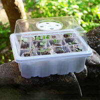 12เซลล์ Breathable การงอกกล่อง Garden Mini Greenhouse Nursery Planter ผักดอกไม้ Succulents Growing การเพาะปลูกหม้อ
